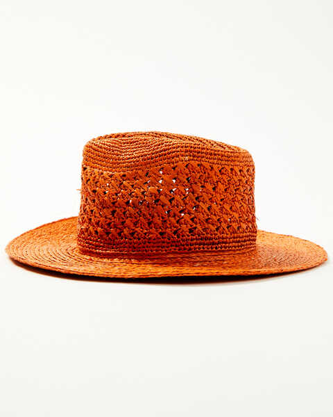 Image #3 - Shyanne Women's Vented Straw Fedora , Rust Copper, hi-res