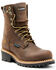 Image #1 - Hawx Men's 8" Waterproof Logger Boots - Soft Toe, Brown, hi-res