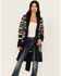 Image #2 - Stetson Women's Southwestern Print Shawl Cardigan, Blue, hi-res
