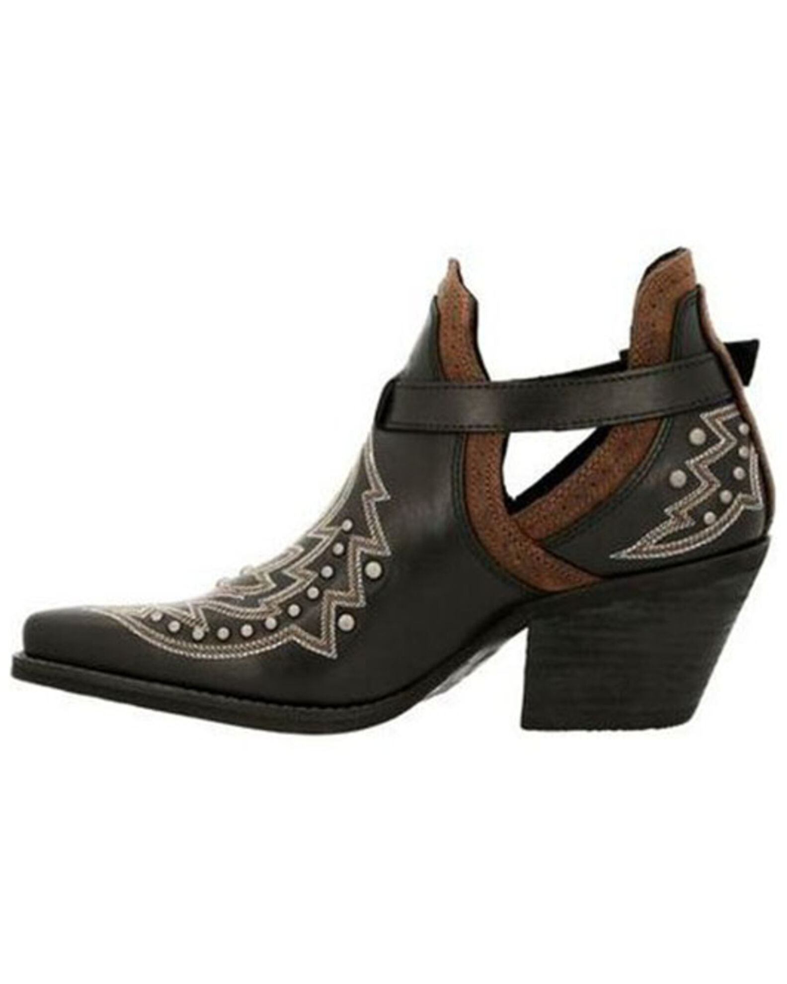 Image #3 - Durango Women's Crush Studded Fashion Booties - Snip Toe, Black, hi-res