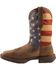 Durango Rebel Men's American Flag Western Boots - Steel Toe, Brown, hi-res