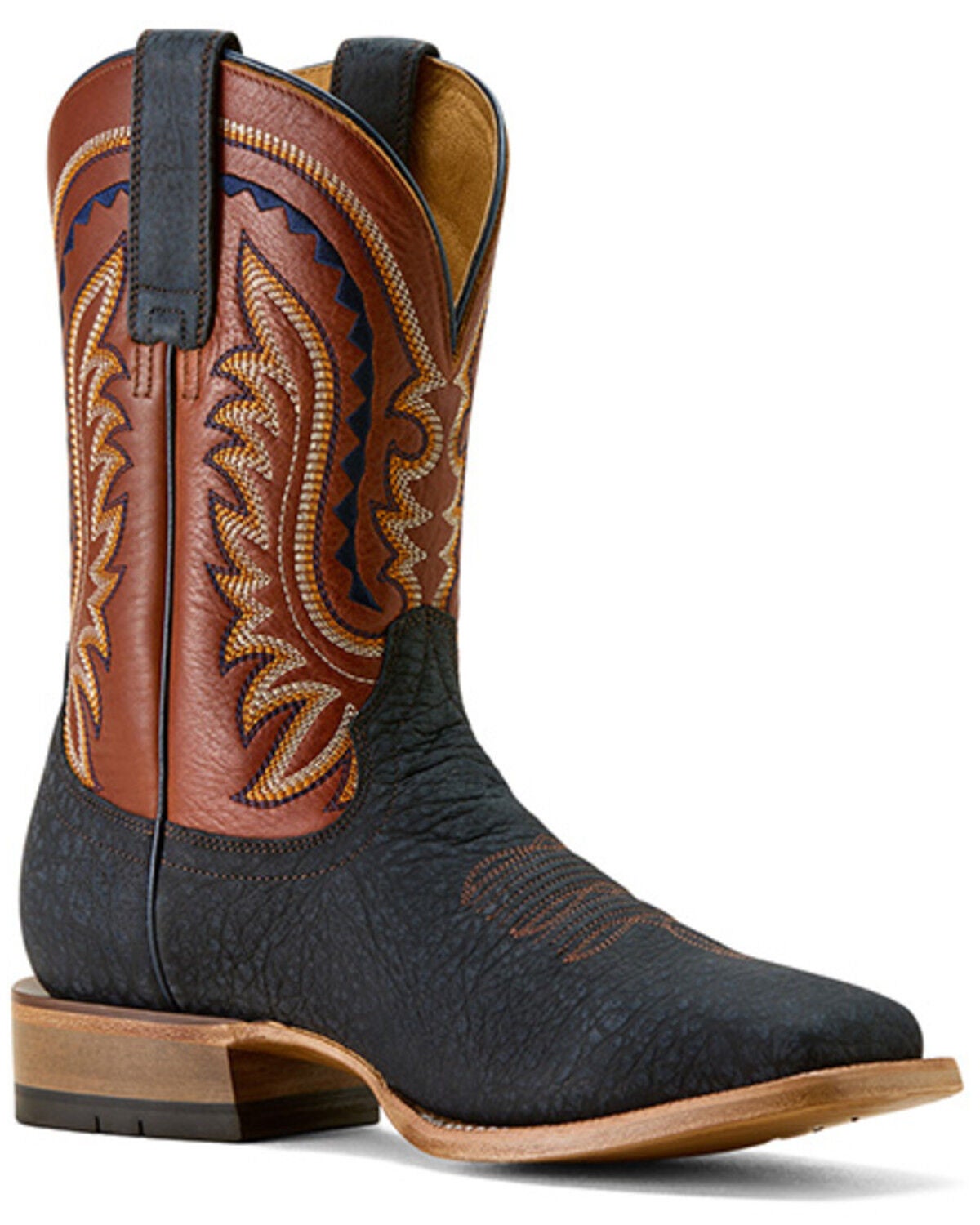 Ariat Men's Rock Ridge Western Boots - Broad Square Toe, Navy, hi-res