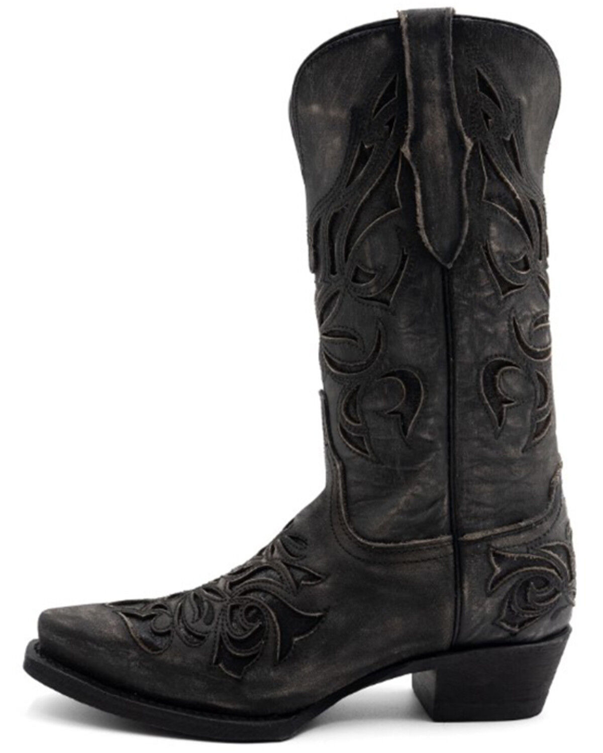 Image #3 - Ferrini Women's Sasha Western Boots - Snip Toe, Charcoal, hi-res