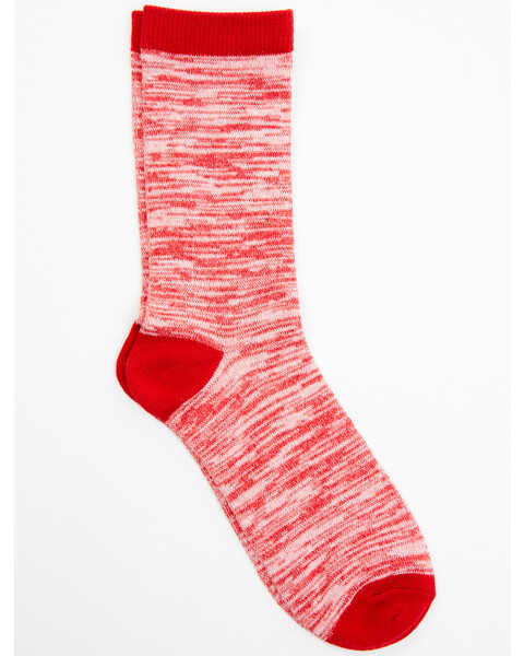 Image #1 - Shyanne Women's Melange Coolmax Crew Socks, Red, hi-res