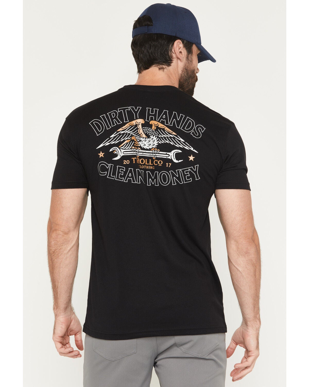 Image #1 - Troll Co Men's DHCM Wing Spanner Short Sleeve Graphic T-Shirt, Black, hi-res