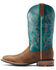 Image #2 - Ariat Men's Ricochet Western Performance  Boots - Broad Square Toe, Brown, hi-res