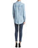 Miss Me Women's Denim Star Long Sleeve Button Down Shirt , Indigo, hi-res