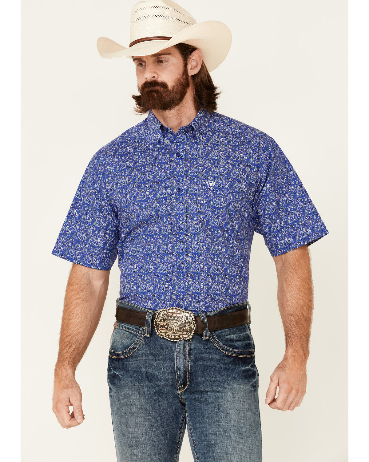 Short Sleeve Button-Down Western Shirt