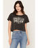 Image #1 - Idyllwind Women's American Dream Off The Shoulder Graphic Tee, Black, hi-res