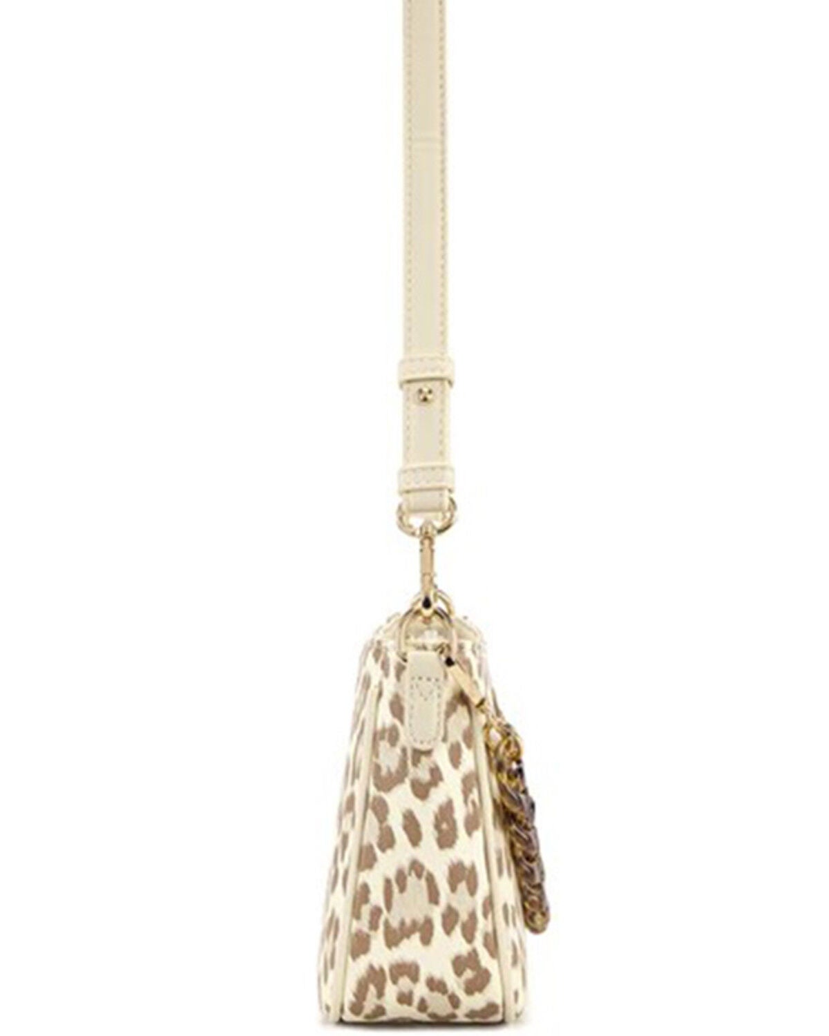 Image #3 - Wrangler Women's Leopard Print Shoulder Bag with Chain Detail, Tan, hi-res