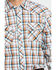Wrangler 20X Men's Advanced Comfort Orange Plaid Long Sleeve Western Shirt , Orange, hi-res