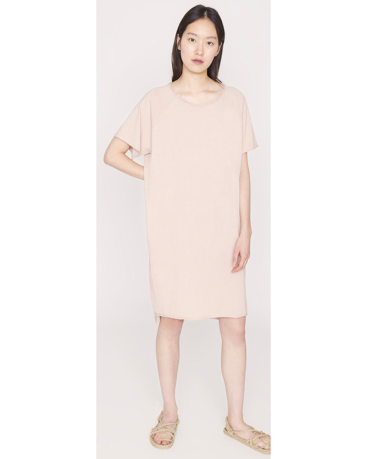 pink t shirt dress womens