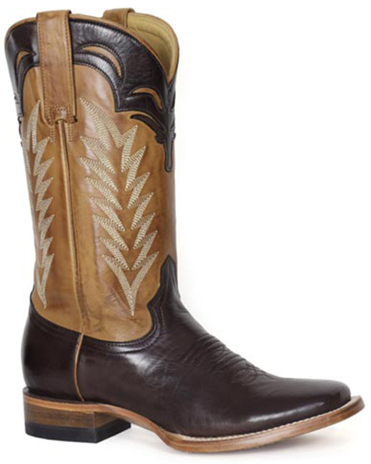 Image #1 - Stetson Women's Trinity Western Boots - Broad Square Toe, Brown, hi-res