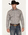 Image #1 - Gibson Trading Co Men's Broken Stick Floral Print Long Sleeve Snap Stretch Western Shirt, Blue, hi-res