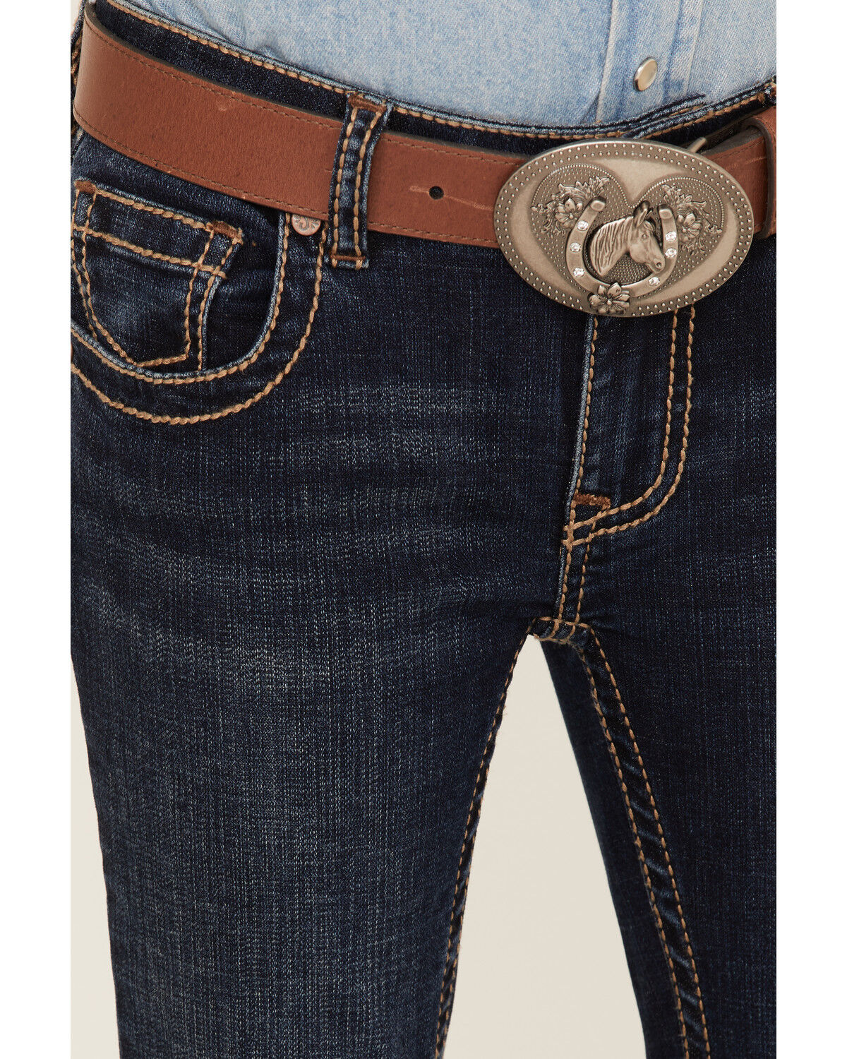 Image #4 - Shyanne Little Girls' Medium Wash Bootcut Riding Jeans, Medium Wash, hi-res