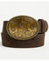 Image #1 - Shyanne Women's Blythe Suede Buckle Belt, Chocolate, hi-res