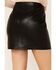 Image #4 - Jolt Women's Black Faux-Leather Slit Mini Skirt, , hi-res