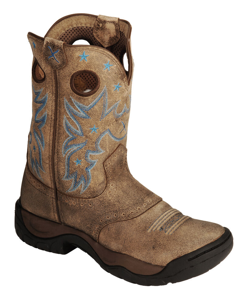 Twisted X Women's Distressed All Around Barn Boot - Round Toe, Bomber, hi-res