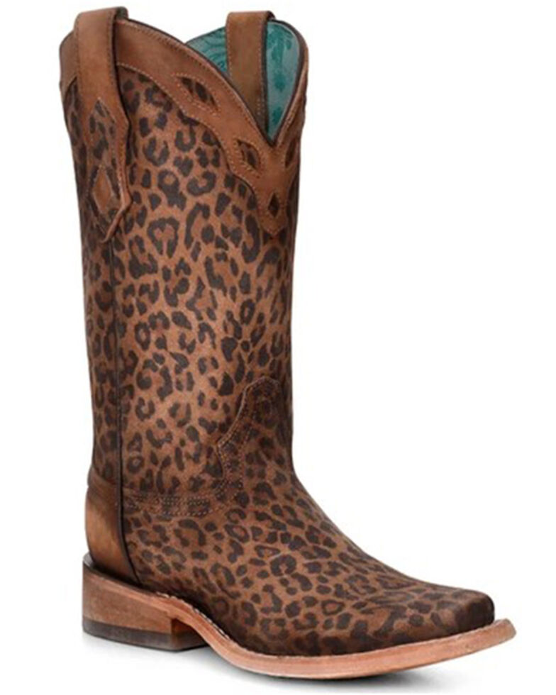Corral Women's Leopard Print Western Boots - Square Toe, Leopard, hi-res