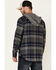 Hawx Men's Dark Grey Townsend Plaid Hooded Long Sleeve Flannel Work Shirt - Tall, Dark Grey, hi-res