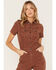 Image #4 - Cleo + Wolf Women's Corduroy Jumpsuit, Dark Brown, hi-res