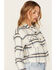 Image #2 - Cleo + Wolf Women's Cropped Plaid Print Flannel Shirt, Cream, hi-res