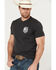 Image #2 - Ariat Men's Patriot Badge Short Sleeve Graphic T-Shirt, Charcoal, hi-res