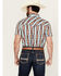 Image #4 - Rock & Roll Denim Men's Tek Southwestern Striped Short Sleeve Snap Western Shirt, Turquoise, hi-res