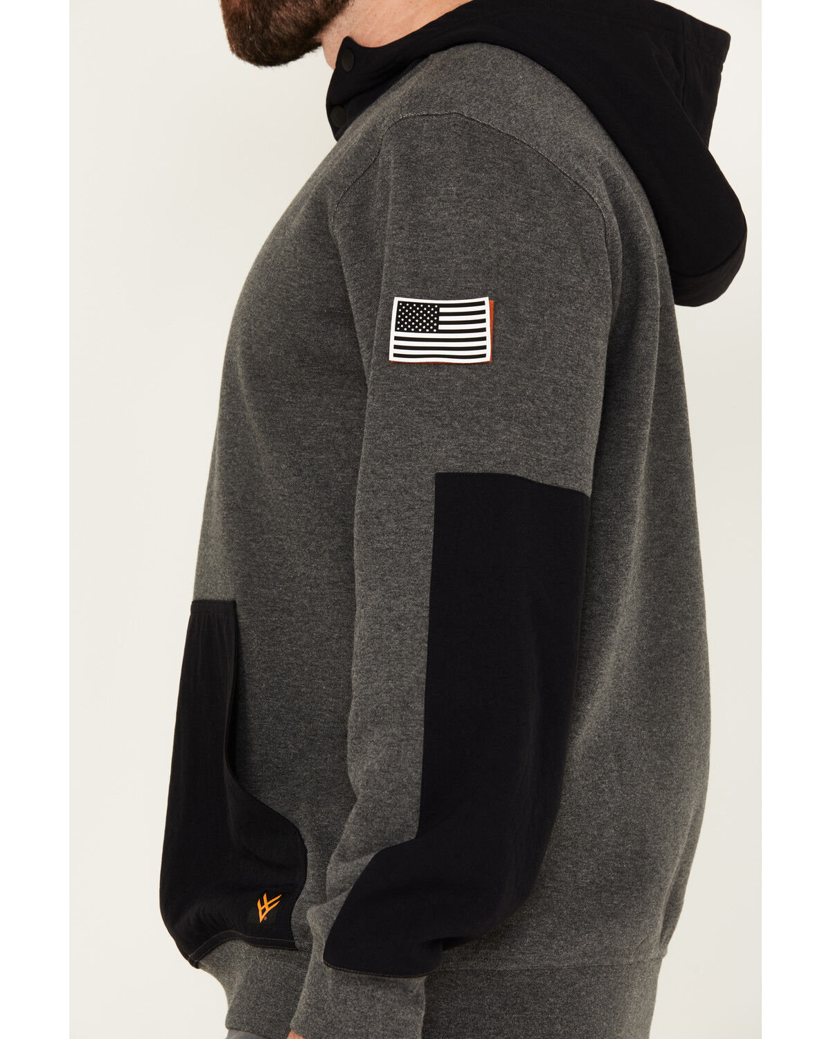 Image #3 - Hawx Men's Montrose Fleece Hooded Sweatshirt, Charcoal, hi-res