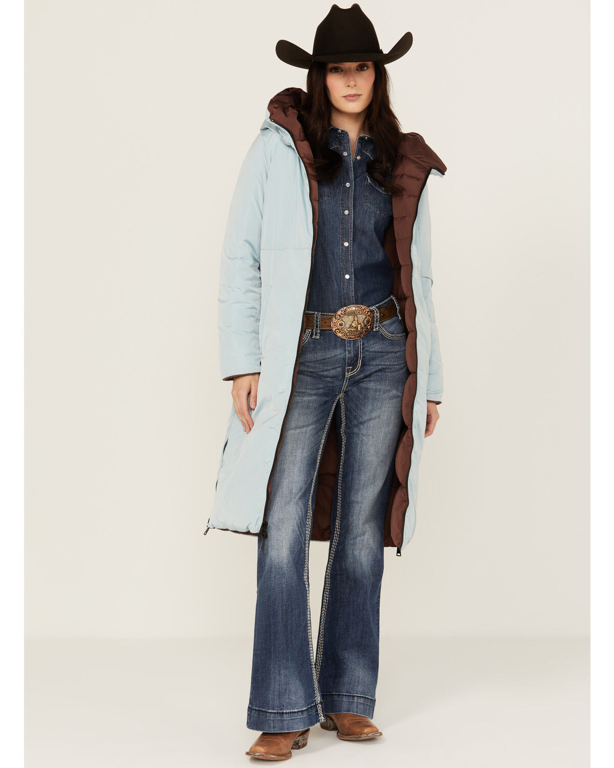 Image #1 - Rino & Pelle Women's Keila Reversible Puffer Coat, Wine, hi-res