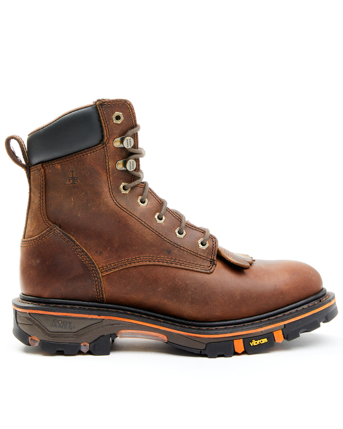 Image #2 - Cody James Men's 8" Decimator Work Boots - Soft Toe, Brown, hi-res