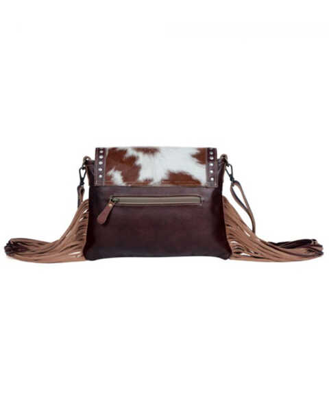 Image #2 - Myra Women's Cowhide Crossbody Bag, Brown, hi-res