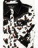 Image #2 - Cowgirl Hardware Toddler Girls' Moody Cow Print Long Sleeve Rhinestone Snap Stretch Western Shirt, Black, hi-res