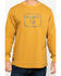 Hawx Men's Brown Box Logo Graphic Thermal Long Sleeve Work Shirt , Brown, hi-res
