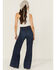 Image #3 - Free People Women's Ryla Dark Wash High Rise Flare Stretch Denim Jeans, Dark Wash, hi-res
