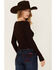 Image #4 - Shyanne Women's Ribbed Long Sleeve Sweater, Chocolate, hi-res