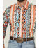 Image #3 - Wrangler Men's Checotah Southwestern Striped Long Sleeve Pearl Snap Western Shirt, Multi, hi-res