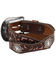 Ariat Girls' Scalloped Hand Tooled & Embellished Belt, Brown, hi-res