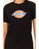 Image #3 - Dickies Women's Tri-Color Logo Short Sleeve Tee, Black, hi-res