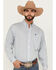Image #1 - Cinch Men's Geo Print Long Sleeve Button-Down Western Shirt, White, hi-res