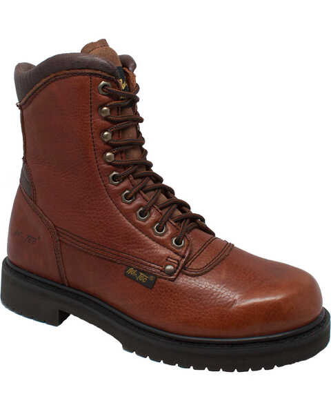Ad Tec Men's 8" Tumbled Leather Work Boots - Soft Toe, Brown, hi-res