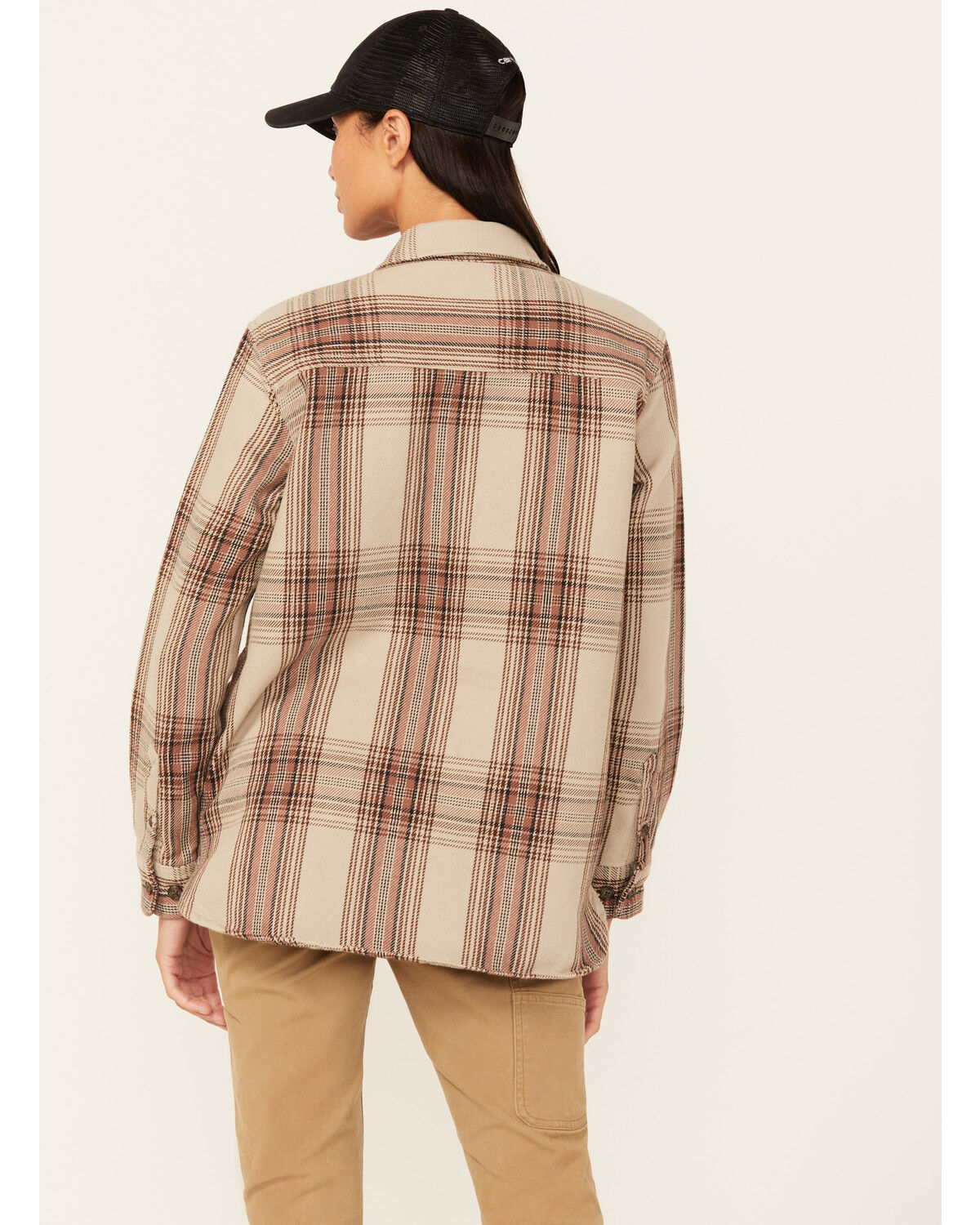 Image #4 - Carhartt Women's Loose Fit Twill Shacket, Rust Copper, hi-res