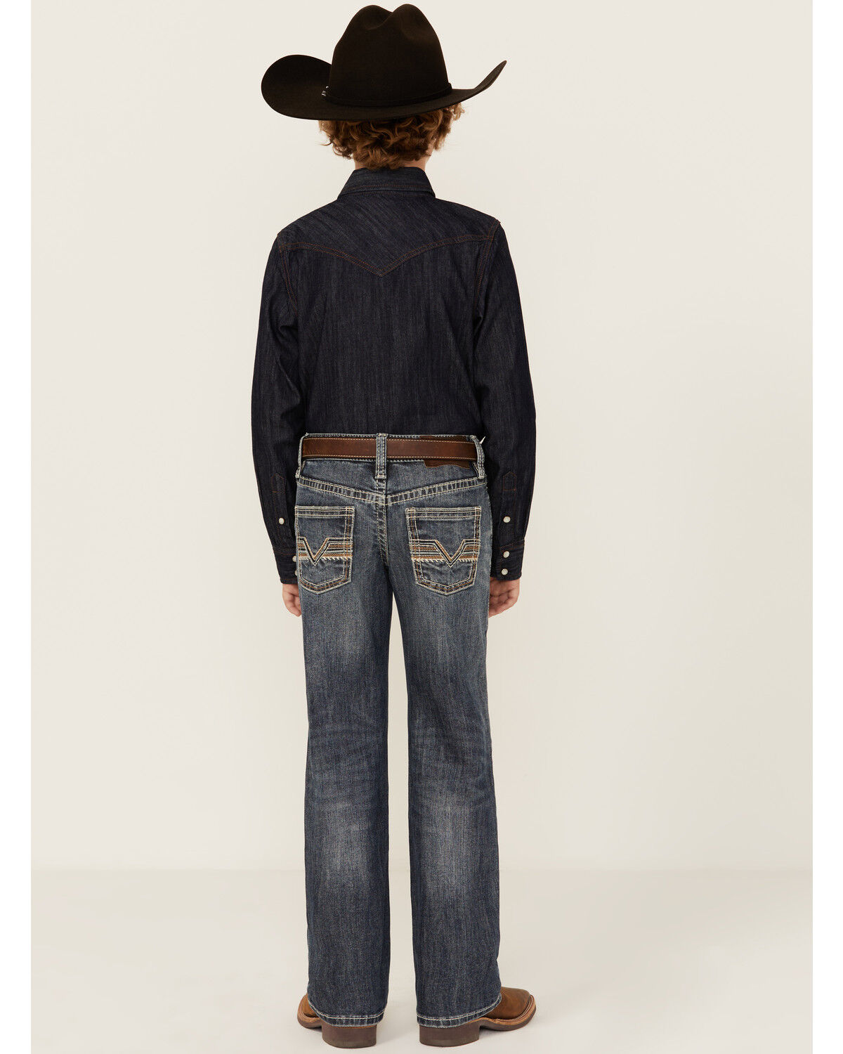 Image #3 - Rock & Roll Denim Boys' Bootcut Stretch Denim Jeans, Blue, hi-res