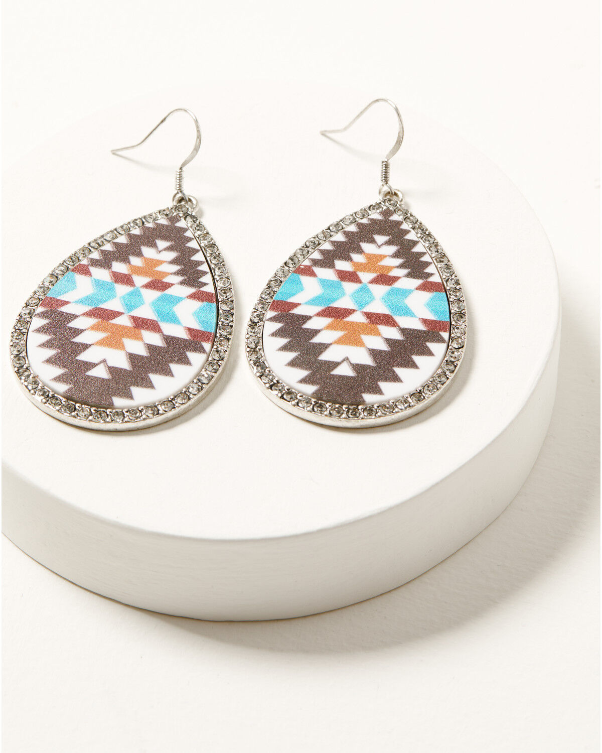 Image #1 - Shyanne Women's Frontier Antique Tear Drop Southwestern Earrings, Silver, hi-res