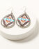 Image #1 - Shyanne Women's Frontier Antique Tear Drop Southwestern Earrings, Silver, hi-res