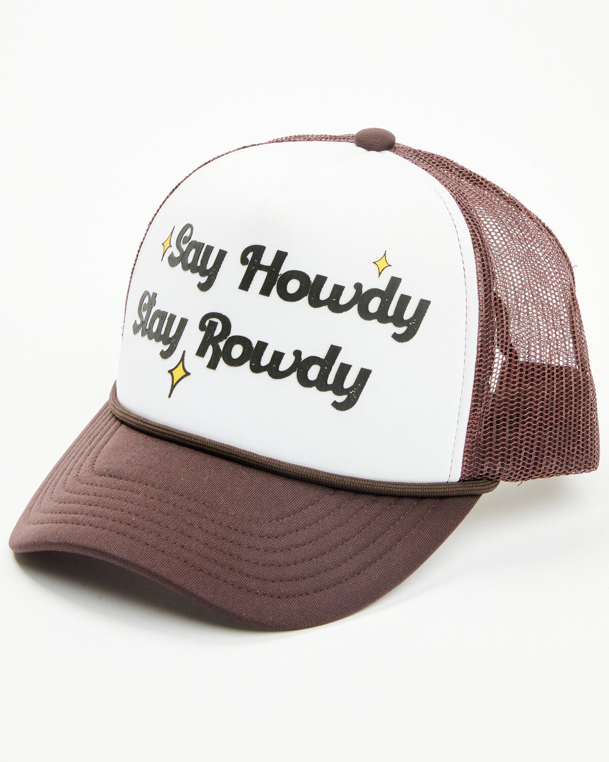 Image #1 - Shyanne Women's Say Howdy Stay Rowdy Ball Cap, Dark Brown, hi-res
