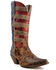 Image #1 - Dan Post Women's Stars & Stripes Western Boots - Snip Toe, Red/white/blue, hi-res