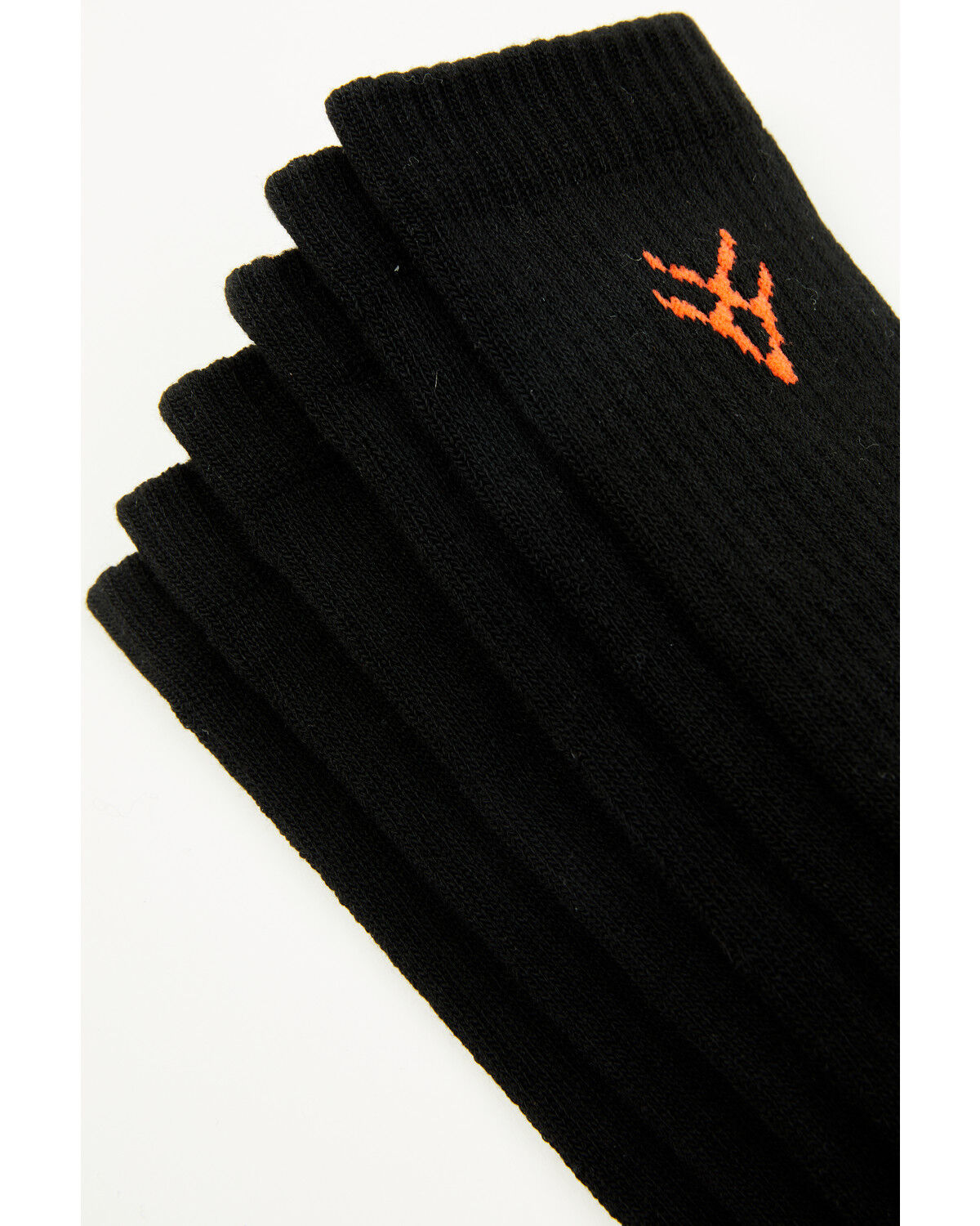 Image #2 - Hawx Men's Crew Socks - 3 Pack, Black, hi-res