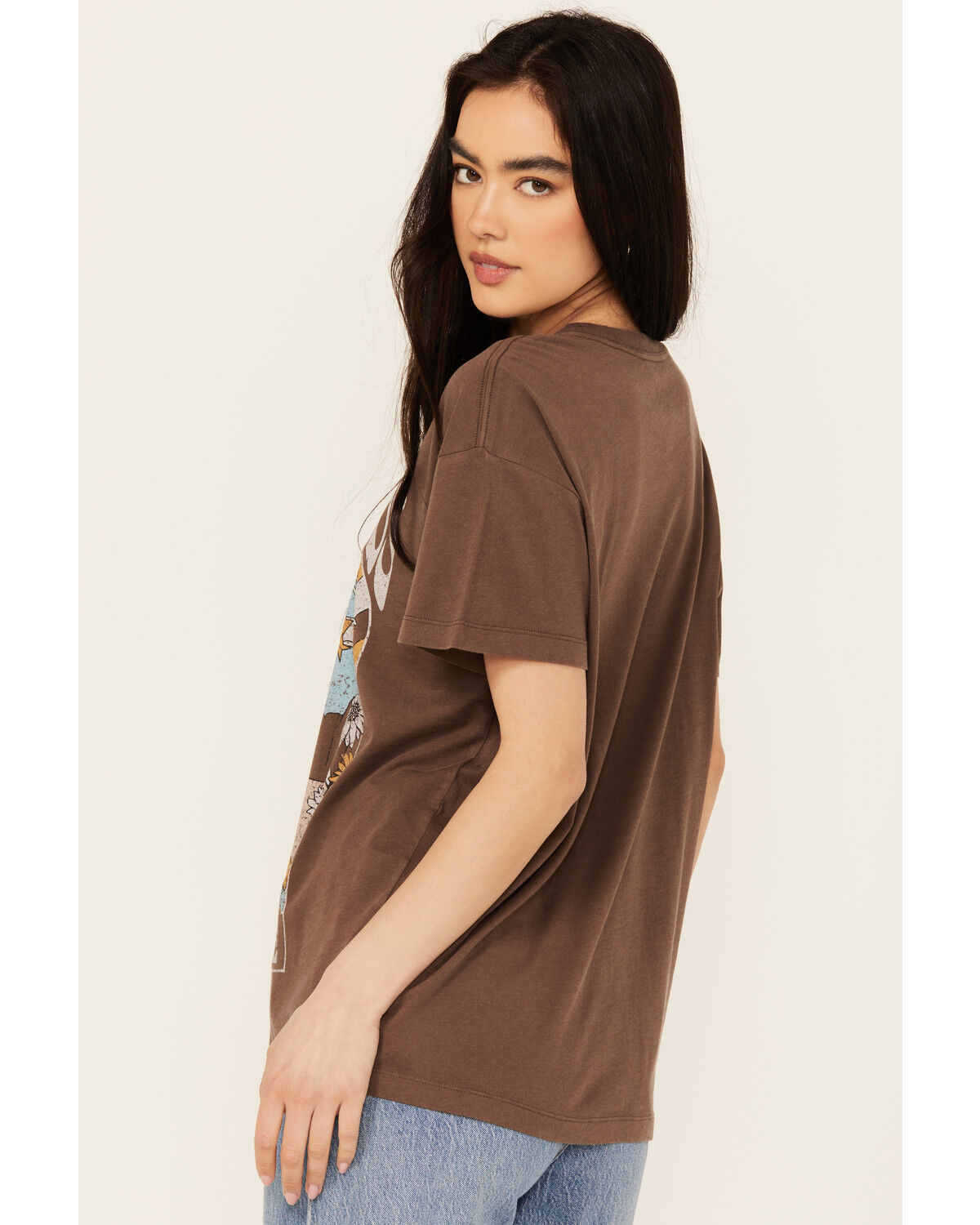 Image #4 - Cleo + Wolf Women's Country Roads Short Sleeve Graphic Tee, Brown, hi-res
