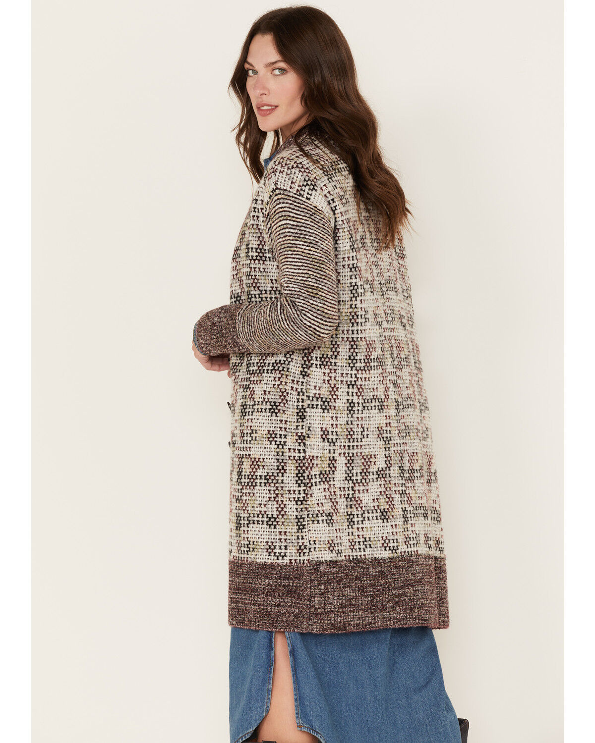 Image #4 - Cleo + Wolf Women's Knit Midi Cardigan, Cream, hi-res